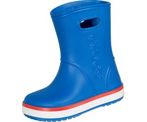 Clog CROCS "RainBoot Kids", Mädchen, Gr. 24, bright cobalt, flame, Obermaterial: 100% Sonstiges Material (Ananasfaser) AM_PF ., Schuhe Clog (90062354-24) bright cobalt, flame