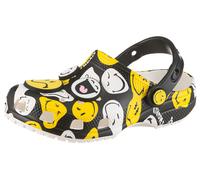 Clog CROCS "Smiley Classic Clog", Mädchen, Gr. 36, multifarben, Croslite™, Schuhe Clog, Hausschuh, Homeslipper mit allover Muster (63379363-36) multifarben