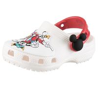 Clog CROCS "Toddler Mickey and Friends Classic Clog", Mädchen, Gr. 22, weiß multi, Croslite™, kontrastfarbene Details, Schuhe Clog, Hausschuh mit buntem Motiv (60041223-22) weiß multi
