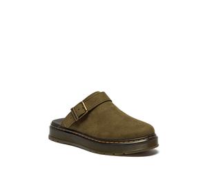 Clog DR. MARTENS "Brookline", Damen, Gr. 44, olivgrün, Nubukleder, Schuhe Clog, Slipper, Schlupfschuh, im bekannten Dr. Martens Style (48517241-44) olivgrün