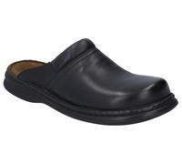 Clog JOSEF SEIBEL "Max", Herren, Gr. 41, schwarz, Leder, unifarben, Schuhe Clog, Sommerschuh, Schlappen, Urlaub, mit gepolsterter Innensohle (28851315-41) schwarz