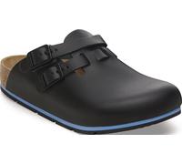 BIRKENSTOCK Kay Pro Leder Clogs - Hochwertige Unisex Freizeit- und Berufsschuhe für Medizin, Gastronomie und Service, Farbe: Schwarz, Gr: 40 Schmal