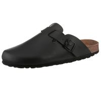 Clog MAN'S WORLD, Herren, Gr. 41, schwarz, Lederimitat, Schuhe Clog, Sandale, Hausschuh mit Tieffußbett (89168361-41) schwarz