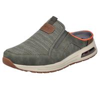 Clog RIEKER, Herren, Gr. 43, grün (khaki, braun), Lederimitat, Textil, meliert, Schuhe Clog, Sommerschuh, Strandschuh, Hausschuh mit seitlichen Stretcheinsätzen (51148155-43) khaki, braun