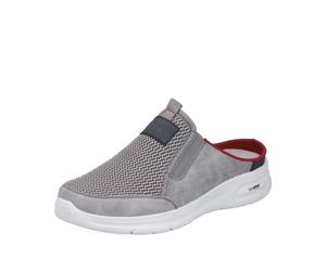 Clog RIEKER, Herren, Gr. 45, grau, Lederimitat, Textil, Schuhe Clog, Sommerschuh, Hausschuh, Schlupfschuh mit seitlichen Stretcheinsätzen (94530056-45) grau
