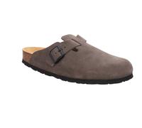 Clog ROHDE "GRADO", Herren, Gr. 44, dunkeltaupe, Veloursleder, unifarben, Schuhe Clog, Hausschuh, Sommerschuh mit Softfußbett (31980645-44) dunkeltaupe