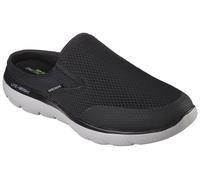 Clog SKECHERS "SUMMITS", Herren, Gr. 48,5, schwarz-weiß (schwarz, weiß), Textil, Schuhe Clog, Sommerschuh, Schlappen, Urlaub, im sportiven Look (76436012-48,5)