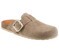 Clog VERBENAS "RIO SERRAJE", Damen, Gr. 36, beige, Veloursleder, unifarben, Schuhe Clog, Hausschuh, Sommerschuh, Schlupfschuh mit verstellbarer Schnalle (20490959-36) beige