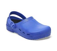 BIRKENSTOCK Birki Air 2.0 Unisex antistatischer Arbeitsschuh, PU-Clog mit Lüftungslöchern, Farbe: Ultra Blue Größe 37