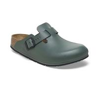 BIRKENSTOCK Boston Pro Leder Clogs - Hochwertige zertifizierte Berufsschuhe für Medizin, Gastronomie und Service, Farbe: Thyme, Gr: 46