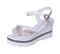 Clogs Hausschuhe Badeschuhe Zehentrenner Pantoletten Sandalen Trekking Sandalen Bade Sandalen Flops Offroad Sneaker Erholungsschuhe Pantoffeln (39,Weiß)