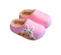 Clogs Lined Children's Warm Slippers Plush Slider Girls Boys Comfortable Non-Slip Winter Shoes Garden Clogs with Fur (Pink, Kleinkind, Herren, 27, Numerisch (von U Schuhgrößensystem, 28, M)