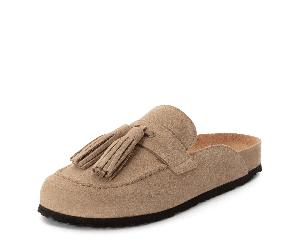Clogs ohne Fußbett beige TAUPE - Gr. - 39