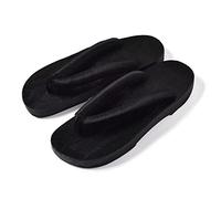 Clogs Pantoffeln,Herren Japanische Holzschuhe Sandalen Japan Traditionelle Schuhe Geta Wide Sole Flip Flops Pantoffeln,Sommer-Freizeit-Küstenstrand Clogs Hausschuhe(Size:EU 42,Color:Schwarz)