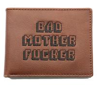 Close Up Pulp Fiction Bad Mother Fucker Geldbeutel, aus Leder in braun