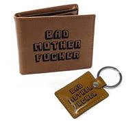 Close Up Pulp Fiction Bad Mother Fucker Set Geldbeutel/Geldbörse & Schlüsselanhänger Anhänger, echtes Leder