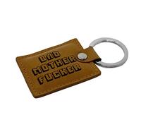 Pulp Fiction Schlüsselanhänger Bad Mother Fucker aus Leder, bedruckt, Schlüsselring aus Metall