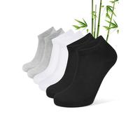 CLOSEMATE 6 Paar Herren & Damen kurze Bambussocken für Sneaker Gr. 39-46 | Weiche Knöchelsocken für Frühling & Sommer, elastischen & gerippten Bund, trocken und nicht stickig, für den Alltag