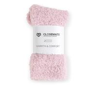 CLOSEMATE Flauschige Kuschelsocken Damen Bettsocken aus Korallenfleece Dicke warme Plüschsocken Schlafsocken Weiche bequeme Flauschsocken im Winter 35-42 1Rosa