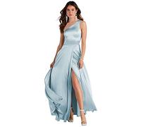 Clothfun Damen Halfter Brautjungfernkleider Lang Chiffon Formelle Kleider Abend Party Kleid 2024, Babyblau, 34