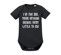 clothinx I am the DM Dungeon Master Pen and Paper Rollenspiel Motiv Baby Body Bio Schwarz Gr. 74-80