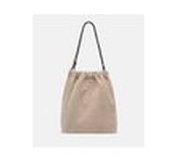 LIEBESKIND BERLIN Ruffle Cloud Suede Hobo Bag M Sandcastle