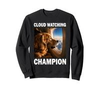Cloud Watching Champion Golden Retriever Flugzeug Reise Sweatshirt