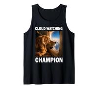Cloud Watching Champion Golden Retriever Flugzeug Reise Tank Top