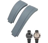 Clouism 20 mm 21 mm Gummi-Armband mit kurzer Schnalle, passend für Rolex Daytona Submariner Role OYSTERFLEX Yacht Master, kleines Handgelenk, Silikon(Gray,20mm)
