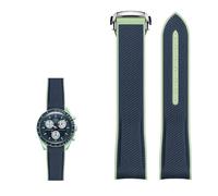 Clouism Gummi-Silikon-Uhrenarmband, 20 mm, Uhrenarmband für Omega X Swatch Joint MoonSwatch Celestial Sports mit gebogenem Ende
