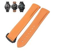Clouism Gummi-Uhrenarmband, 22 mm, 20 mm, gebogenes Ende, Silikonband für Omega X Watch, Seamaster Speedmaster AT150 De Ville, Stoff-Uhrenarmband