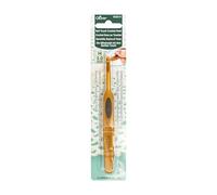 Clover Häkelnadel 1008/H – Kunststoff, Soft-Touch, Braun, 5 mm