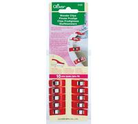 Clover Wonder Clips Quiltclips Stoffklammern (25 x 10 mm/ rot/ 10 St.)