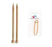 Clover Needlecraft Takumi Bambus-Stricknadeln mit Einzelspitze, 22,9 cm, Gr e 4/3,5 mm, 3011 04, mit Maschenhalter