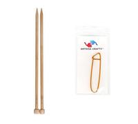 Clover Needlecraft Takumi Bambus-Stricknadeln mit Einzelspitze, 33 cm, Gr e 85 mm, Paket mit 1 Artsiga Crafts Maschenhalter 301