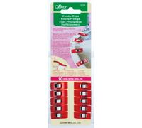 Clover Wonder Clips Quiltclips Stoffklammern (25 x 10 mm/ rot/ 10 St.)