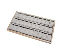 CLoxks Uhrenbox, 30 karierte Uhren-Display-Tabletts, hochwertige Uhren-Organizer aus Holz, multifunktionale Schmuck-Aufbewahrungsbox, Samtfutter, Uhren-Organizer für Aufbewahrung und Präsentation