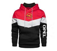 CLOZAM Herren Kapuzenpullover Pullove Sweater für OPEL Print Color Block Hoodies Unisex Langarm Sweatshirt Pull Over Hoody Tops-D||L