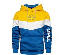 CLOZAM Herren Kapuzenpullover Pullove Sweater für OPEL Print Color Block Hoodies Unisex Langarm Sweatshirt Pull Over Hoody Tops-A||5XL