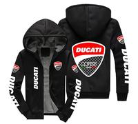 CLOZAM Hoodies für Männer Zip Up Sweashirts für Ducati Fleece gefüttert Pullover Herbst Winter Wolle Schwergewicht Hoody Jacken Tops Unisex-A||4XL
