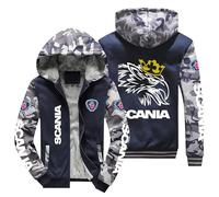 CLOZAM Hoodies für Männer Zip Up Sweashirts für SCA-nia Fleece gefüttert Pullover Herbst Winter Wolle Schwergewicht Hoody Jacken Tops Unisex-F||L