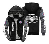 CLOZAM Mens Hoodie Jacket Sweater for Scania Thick Fleece Lined Hooded Jacket Coats Mens Winter Hooded Jacket Warm Fleece-B||XL