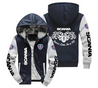 CLOZAM Mens Hoodie Jacket Sweater for Scania Thick Fleece Lined Hooded Jacket Coats Mens Winter Hooded Jacket Warm Fleece-C||XL