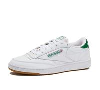 Reebok Club C 85 Vintage-Tennis-Sneaker für Herren, lässige weiße Herrenschuhe, Größe 40 bis 48, Footwear White/Glen Green/Rubber Gum 1, 10