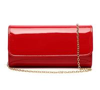 Clutch aus Lackleder für Damen, Abendtasche, stilvolle Schultertasche für Weihnachten, Hochzeit, Party, Abschlussball