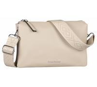Clutch BRUNO BANANI "Amalfi", Damen, Gr. B/H/T: 26cm x 17cm x 4cm, beige, Lederimitat, unifarben, Taschen, Handtasche Damen Tasche Schultertasche (26844034-0) beige