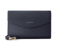 Clutch LAZAROTTI "Bologna Leather Clutch Umhängetasche Leder 23 cm", Damen, Gr. B/H/T: 4cm x 15cm, blau (dunkelblau), Leder, Taschen (78277658-0) dunkelblau