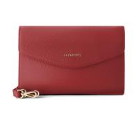 Clutch LAZAROTTI "Bologna Leather Clutch Umhängetasche Leder 23 cm", Damen, rot, Leder, Taschen (19085536-0) rot