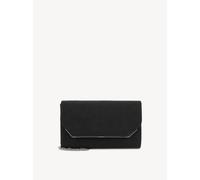 Tamaris Amalia Damen Clutch Bag Handtasche aus Textil Nubukoptik in Schwarz mit Tragekette. schwarz