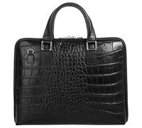 Cluty Aktentasche Echt Leder Damen 016848 Made in Italy, Business Tasche, Handtasche mit Krokoprägung, Ledertasche mit Handyfach